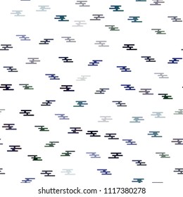 Dark Blue, Green vector seamless template with repeated sticks. Modern geometrical abstract illustration with staves. The pattern can be used for busines ad, booklets, leaflets