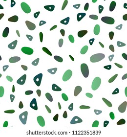 Dark Blue, Green vector seamless template with crystals, circles. Beautiful illustration with circles, triangles in nature style. Best design for your ad, poster, banner.