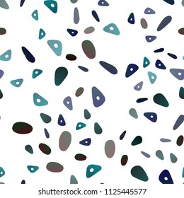 Dark Blue, Green vector seamless background with rounded triangular shapes, ovals. Illustration with set of colorful ovals, triangular shapes. Smart design for your websites