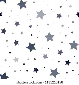 Dark Blue, Green vector seamless texture with beautiful stars. Stars on blurred abstract background with gradient. The pattern can be used for wrapping gifts.