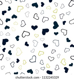 Dark Blue, Green vector seamless layout with sweet hearts. Illustration with hearts in love concept for valentine's day. Pattern for carnival, festival romantic leaflets.
