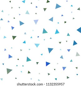 Dark Blue, Green vector seamless background with triangles. Triangles on abstract background with colorful gradient. Best design for your ad, poster, banner.