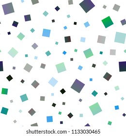 Dark Blue, Green vector seamless cover in polygonal style. Rectangles on abstract background with colorful gradient. Pattern for commercials.