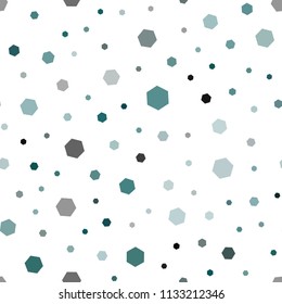 Dark Blue, Green vector seamless template in hexagonal style. Abstract illustration with colorful hexagons. Beautiful design for your business advert.