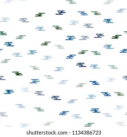 Dark Blue, Green vector seamless cover with long lines. Shining colored illustration with narrow lines. The pattern can be used for websites.