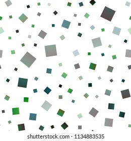 Dark Blue, Green vector seamless backdrop with rectangles, squares. Glitter abstract illustration with rectangular shapes. Pattern for busines ad, booklets, leaflets