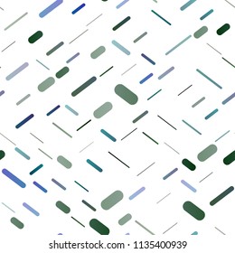 Dark Blue, Green vector seamless layout with flat lines. Lines on blurred abstract background with gradient. The template can be used as a background.