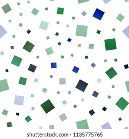 Dark Blue, Green vector seamless cover in polygonal style. Abstract gradient illustration with rectangles. Best design for your ad, poster, banner.