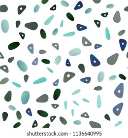 Dark Blue, Green vector seamless pattern in polygonal style with circles. Abstract gradient illustration with circles, triangles. Pattern for commercials.