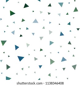 Dark Blue, Green vector seamless backdrop with lines, triangles. Illustration with set of colorful triangles. Best design for your ad, poster, banner.