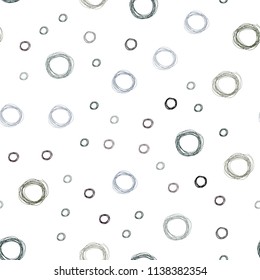 Dark Blue, Green vector seamless texture with disks. Modern abstract illustration with colorful water drops. Pattern can be used as texture of wallpapers.