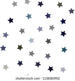 Dark Blue, Green vector seamless background with colored stars. Blurred decorative design in simple style with stars. The pattern can be used for wrapping gifts.