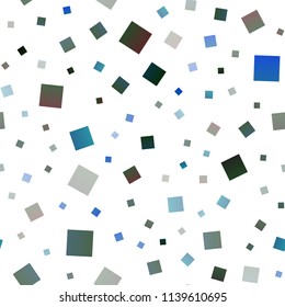 Dark Blue, Green vector seamless pattern in square style. Illustration with set of colorful rectangles. Pattern for busines ad, booklets, leaflets