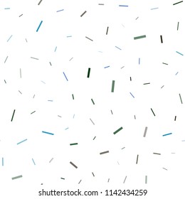 Dark Blue, Green vector seamless cover with long lines. Modern geometrical abstract illustration with staves. Best design for your ad, poster, banner.