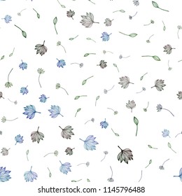 Dark Blue, Green vector seamless sketch cover. Colorful illustration in doodle style with leaves. The template for background of cell phones.