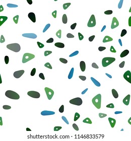 Dark Blue, Green vector seamless background with triangles, circles. Beautiful illustration with circles, triangles in nature style. Pattern for commercials.