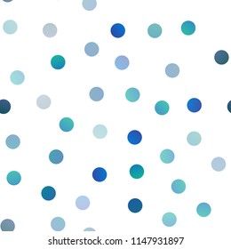 Dark Blue, Green vector seamless layout with circle shapes. Illustration with set of shining colorful abstract circles. Beautiful design for your business natural advert.