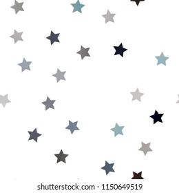 Dark Blue, Green vector seamless layout with bright stars. Blurred decorative design in simple style with stars. The template can be used as a background.