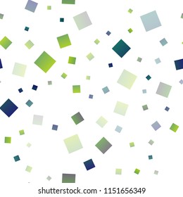 Dark Blue, Green vector seamless texture in rectangular style. Abstract gradient illustration with rectangles. Pattern for commercials.