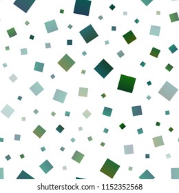 Dark Blue, Green vector seamless texture in rectangular style. Abstract gradient illustration with rectangles. Pattern can be used for websites.