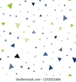 Dark Blue, Green vector seamless pattern in polygonal style. Abstract gradient illustration with triangles. Best design for your ad, poster, banner.