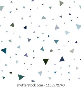 Dark Blue, Green vector seamless layout with lines, triangles. Abstract gradient illustration with triangles. Modern template for your landing page.