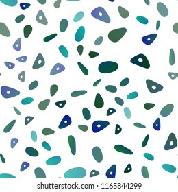 Dark Blue, Green vector seamless pattern in polygonal style with circles. Abstract gradient illustration with circles, triangles. Best design for your ad, poster, banner.