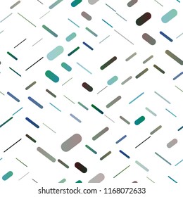 Dark Blue, Green vector seamless template with repeated sticks. Glitter abstract illustration with colored sticks. Best design for your ad, poster, banner.