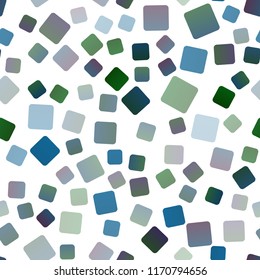 Dark Blue, Green vector seamless texture in rectangular style. Beautiful illustration with rectangles and squares. Pattern can be used for websites.