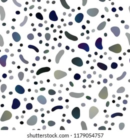 Dark Blue, Green vector seamless texture with disks. Blurred bubbles on abstract backdrop with colorful gradient. Template for business cards, websites.