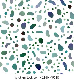 Dark Blue, Green vector seamless cover with circles. Abstract illustration with colored bubbles in nature style. Template for business cards, websites.