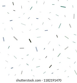 Dark Blue, Green vector seamless cover with long lines. Modern geometrical abstract illustration with staves. Best design for your ad, poster, banner.