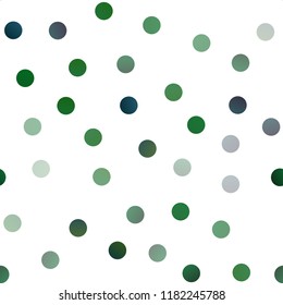 Dark Blue, Green vector seamless background with dots. Glitter abstract illustration with blurred drops of rain. The pattern can be used for aqua ad, booklets.