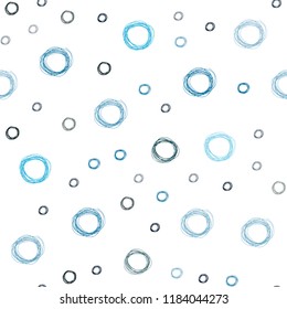 Dark Blue, Green vector seamless backdrop with dots. Illustration with set of shining colorful abstract circles. Beautiful design for your business advert.