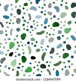 Dark Blue, Green vector seamless background with bubbles. Illustration with set of shining colorful abstract circles. Pattern for design of window blinds, curtains.