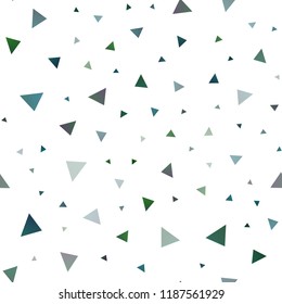 Dark Blue, Green vector seamless layout with lines, triangles. Modern abstract illustration with colorful triangles. Best design for your ad, poster, banner.