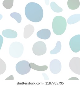 Dark Blue, Green vector seamless background with bubbles. Glitter abstract illustration with blurred drops of rain. Template for business cards, websites.