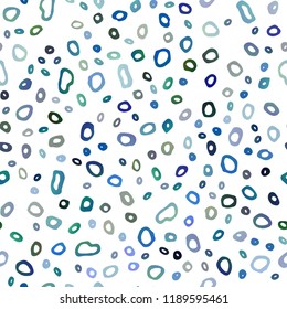 Dark Blue, Green vector seamless layout with circle spots. Modern abstract illustration with colorful water drops. Trendy design for wallpaper, fabric makers.