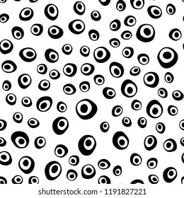 Dark Blue, Green vector seamless backdrop with dots, spots. Illustration with set of shining colorful abstract circles. Pattern for trendy fabric, wallpapers.