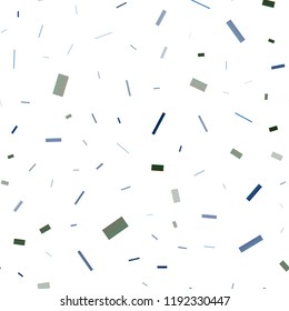 Dark Blue, Green vector seamless template with crystals, rectangles. Abstract gradient illustration with rectangles. Pattern for commercials.