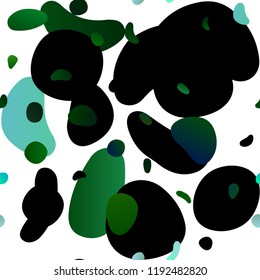Dark Blue, Green vector seamless background with bubbles. Glitter abstract illustration with blurred drops of rain. Trendy design for wallpaper, fabric makers.