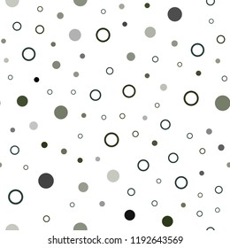 Dark Blue, Green vector seamless backdrop with dots. Illustration with set of shining colorful abstract circles. Template for business cards, websites.