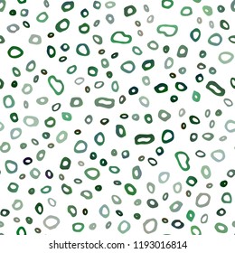 Dark Blue, Green vector seamless backdrop with dots, spots. Blurred bubbles on abstract backdrop with colorful gradient. Design for textile, fabric, wallpapers.