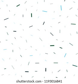 Dark Blue, Green vector seamless texture with colored lines. Modern geometrical abstract illustration with staves. Smart design for your business advert.