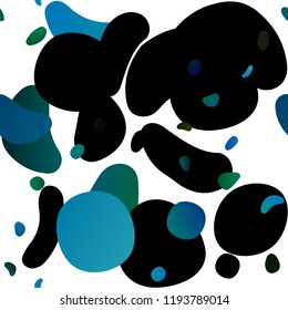 Dark Blue, Green vector seamless template with spots. Modern abstract illustration with colorful water drops. Trendy design for wallpaper, fabric makers.