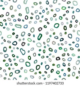Dark Blue, Green vector seamless layout with circle spots. Modern abstract illustration with colorful water drops. Design for textile, fabric, wallpapers.