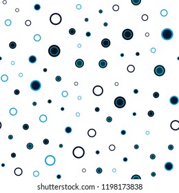 Dark Blue, Green vector seamless cover with spots. Illustration with set of shining colorful abstract circles. Trendy design for wallpaper, fabric makers.