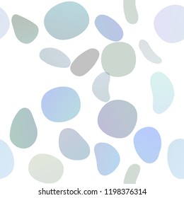 Dark Blue, Green vector seamless texture with disks. Abstract illustration with colored bubbles in nature style. Template for business cards, websites.