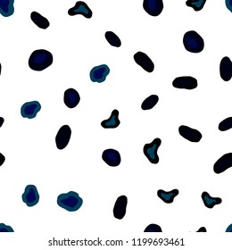 Dark Blue, Green vector seamless backdrop with dots. Blurred bubbles on abstract background with colorful gradient. Pattern for design of fabric, wallpapers.