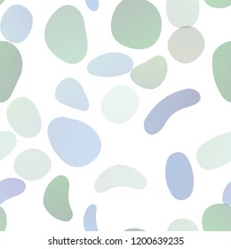 Dark Blue, Green vector seamless layout with circle spots. Modern abstract illustration with colorful water drops. Pattern for design of window blinds, curtains.